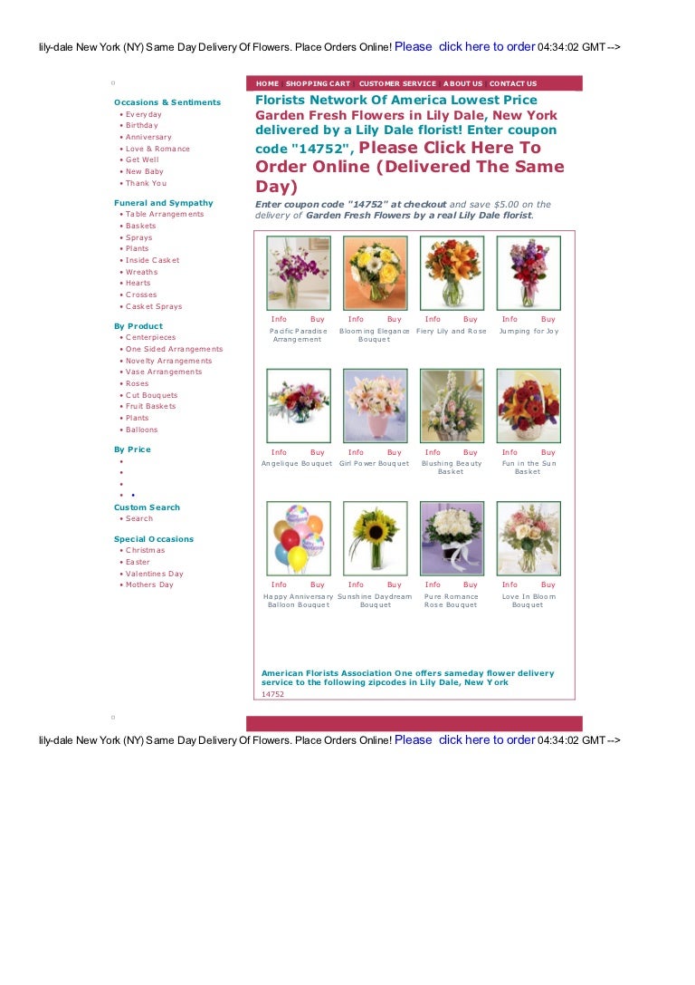 Lily Dale Flowers Florists Same Day Free Delivery