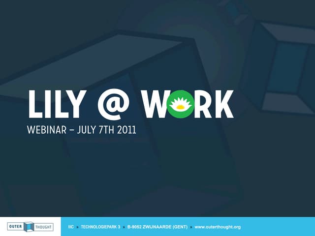 Lily @ Work Webinar
