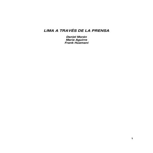 Lima a traves de la prensa daniel moran
