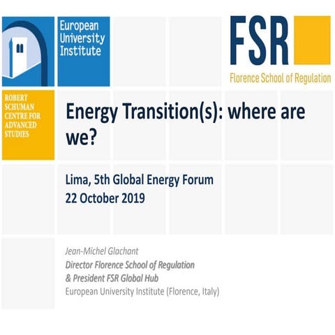 Energy Transition(s): where are we?
