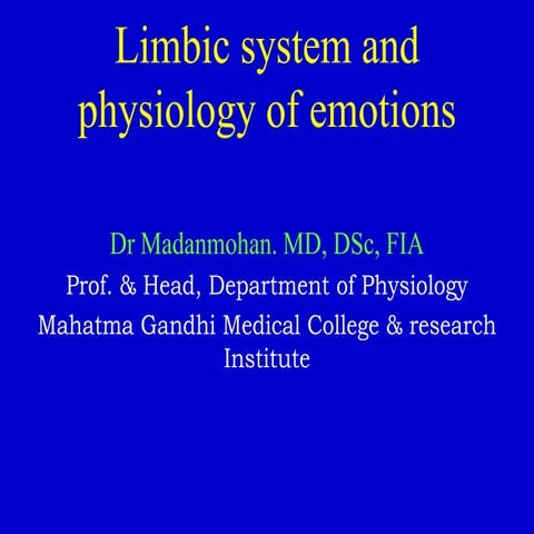 Limbic &amp; emotions 18 april 2016