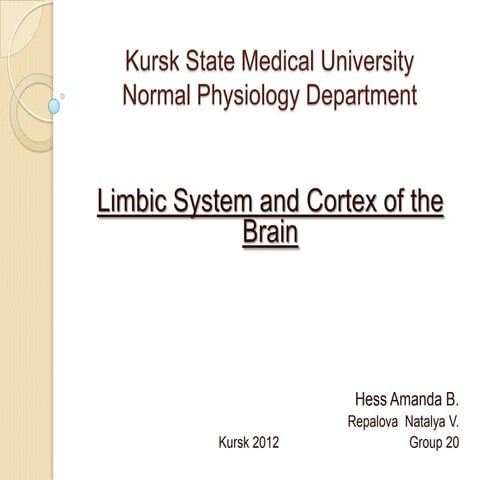 Limbic System and Cortex of the Brain