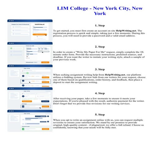LIM College - New York City, New York. Online assignment writing service.