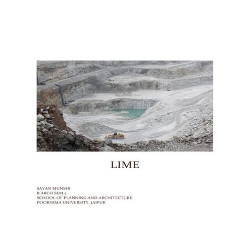 LIME: A vernacular Building Material