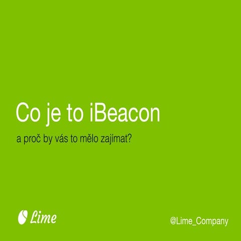 Webinář: Co je to iBeacon a proč by vás to mělo zajímat?
