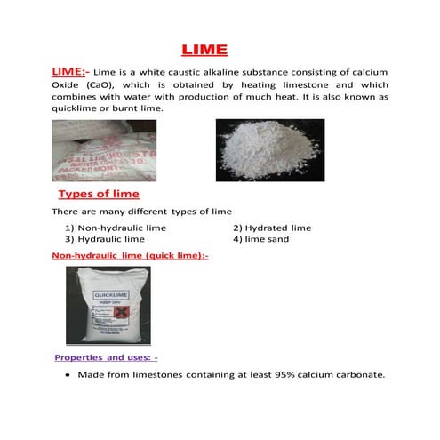 Lime and gypsum