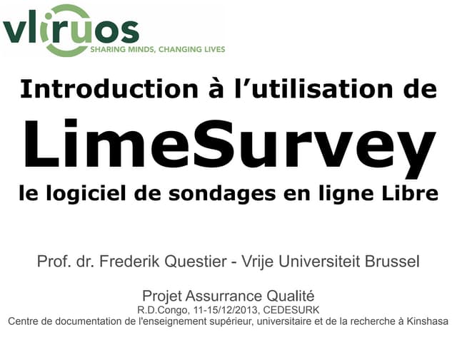 Introduction to Limesurvey 