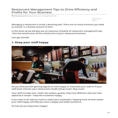 Restaurant Management Tips to Drive Efficiency and Profits for Your Business