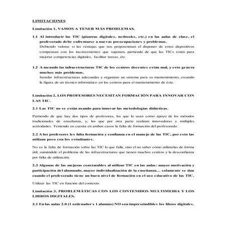 Limitaciones