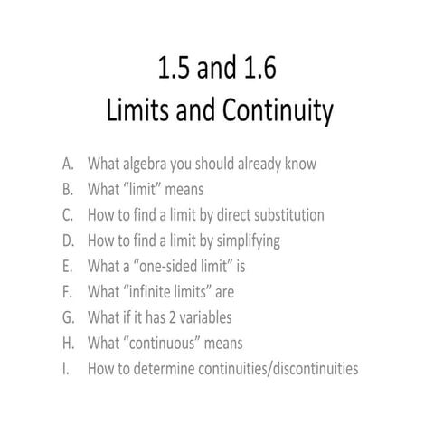 Limit and continuity (2)