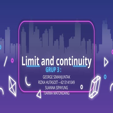 LIMIT AND CONTINUITY STUDI MATEMATIKA DASAR
