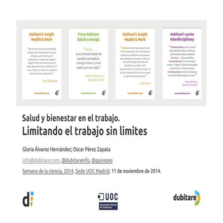 Limitando el trabajo sin límites. Salud y bienestar en el trabajo