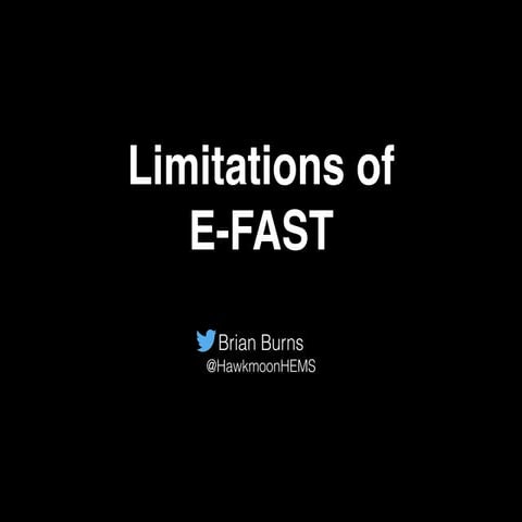 Limitations of E-FAST