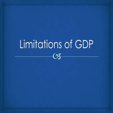 Limitations of GDP