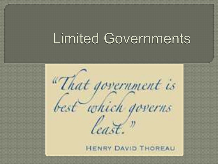 Limited governments