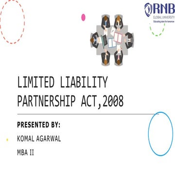 Limited liability partnership act,2008