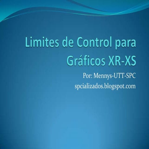 Limites de control para gráficos xr xs