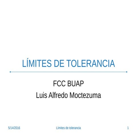 Limites de tolerancia