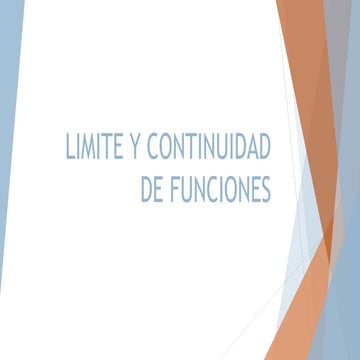 Limite y continuidad de funciones