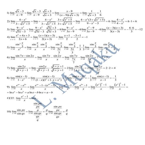 Limiti i Funksionit USHTRIME