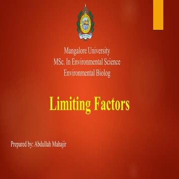 Limiting factors