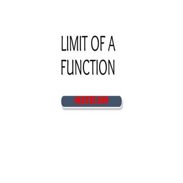 LIMIT OF A FUNCTIONs in mathematics 2017
