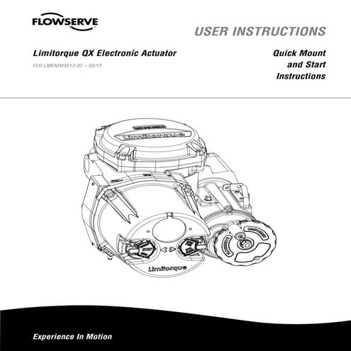 Limitorque QX Electronic Actuator User Instructions