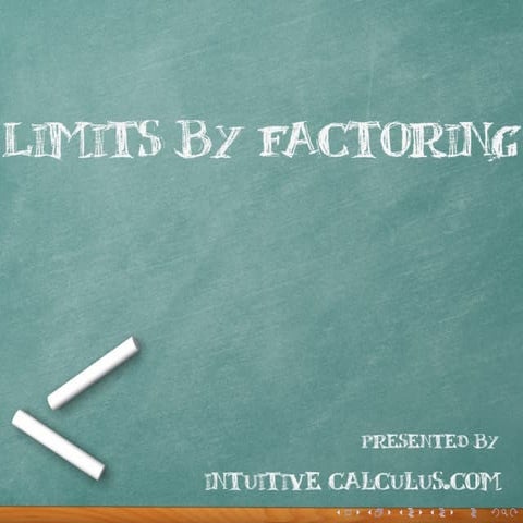 Limits by Factoring