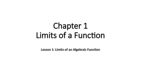 Limits of function | PPT