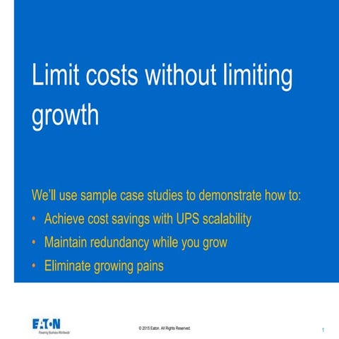 Saving money with smart data center design | PPTX
