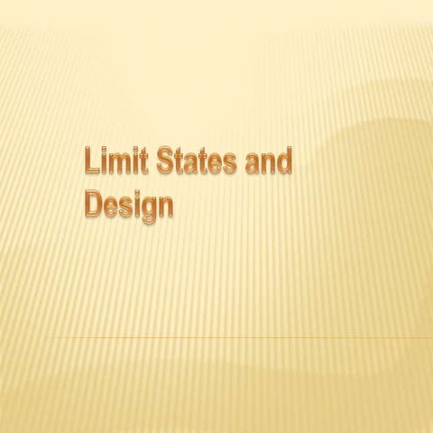 LIMIT STATE DESIGN OF RCC