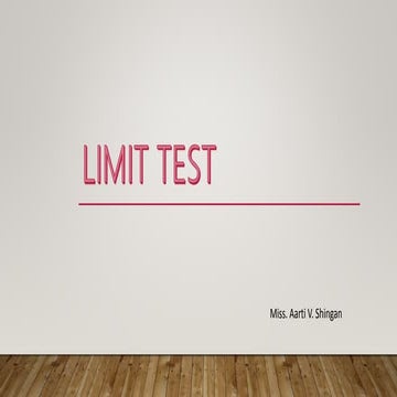 Limit test 