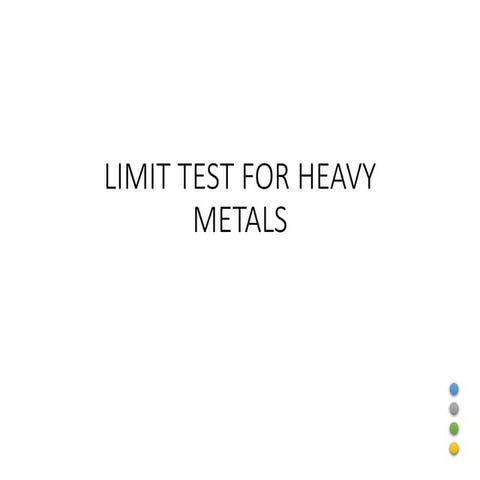 Limit test for heavy metals