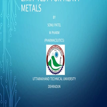 Limit test for heavy metals