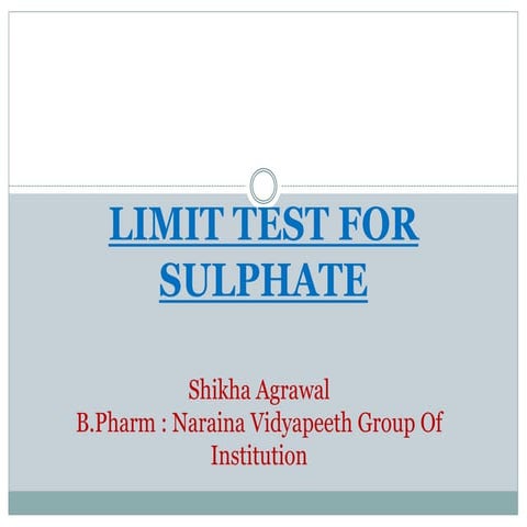 Limit test for sulphate