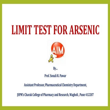 Limit test of Arsenic