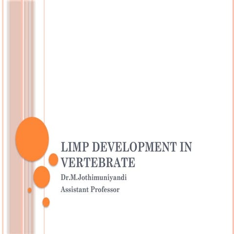 Limp development in vertebrate - Dr.M.Jothimuniyandi | PPTX