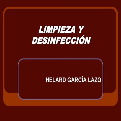 Limpieza y desinfección