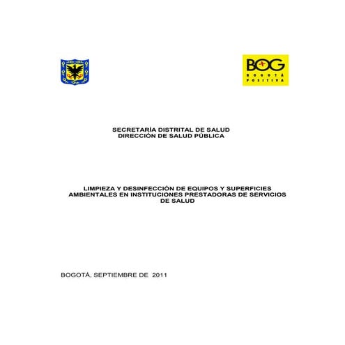Limpieza y desinfección de equipos y superficies