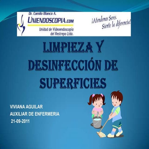 Limpieza y desinfección de superficies 12