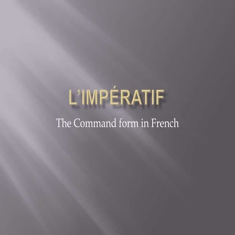 L’impératif