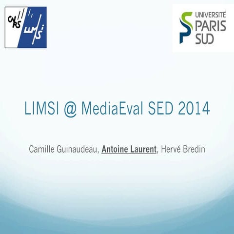 LIMSI @ MediaEval SED 2014