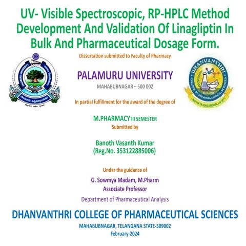 Bulk and pharmaceutical Linagliptin.pptx