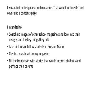 School magazine ideas | PPTX
