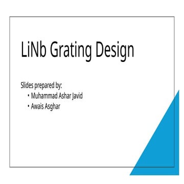 LiNb Grating Design in Matlab for the Siliocon Photonics
