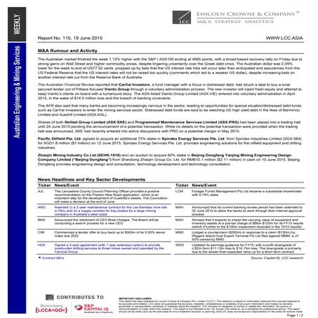 Lincoln Crowne & Company Engineering & Contractors report no 115 20150619