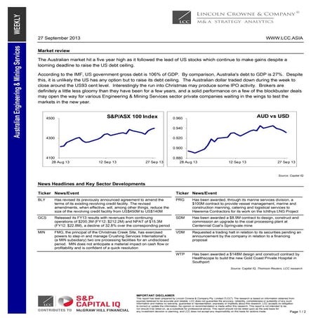 Lincoln crowne engineering mining services 270913