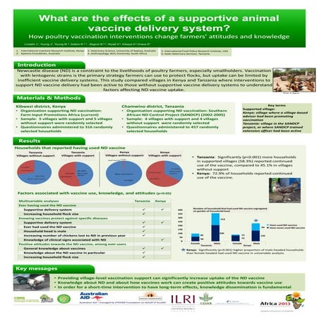 What are the effects of a supportive animal vaccine delivery system?