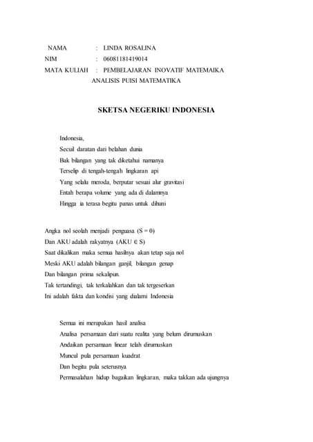 analisis puisi matematika