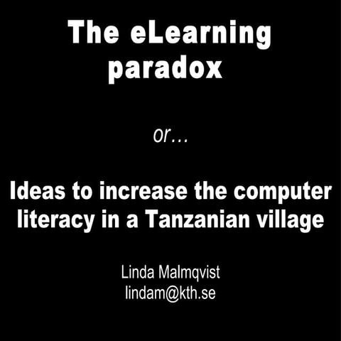 Ideas on increasing the computer literacy in a Tanzanian village